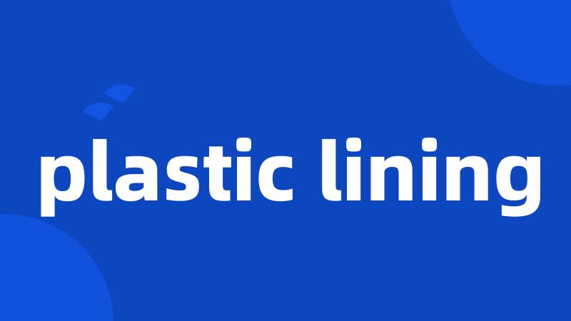 plastic lining