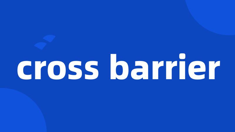 cross barrier