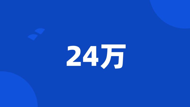 24万