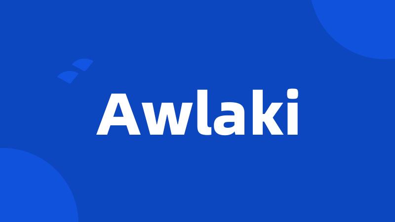 Awlaki