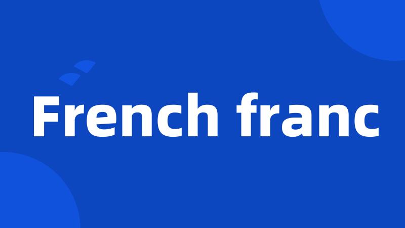 French franc