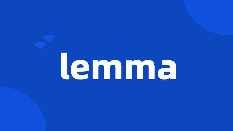 lemma