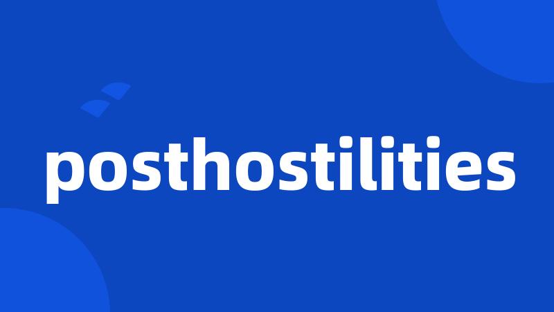 posthostilities