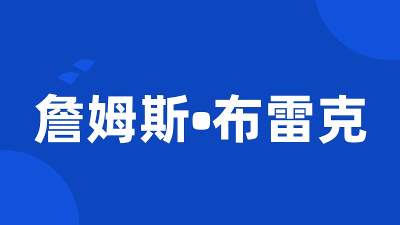 詹姆斯•布雷克