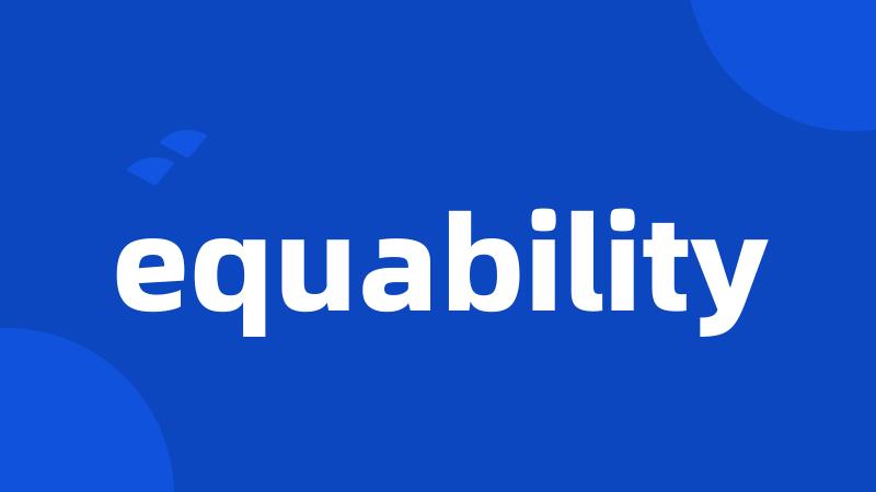 equability