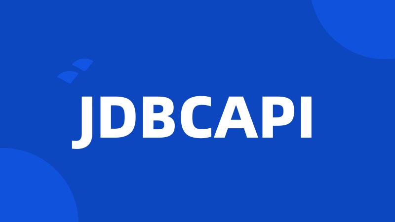 JDBCAPI