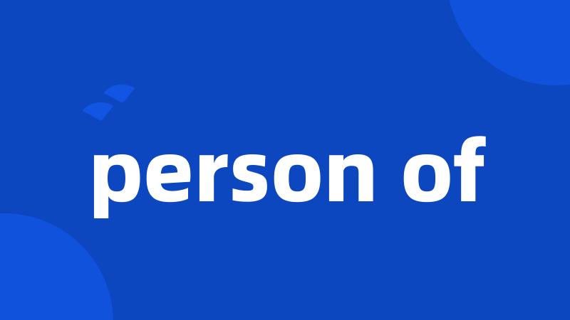 person of