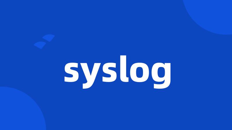 syslog