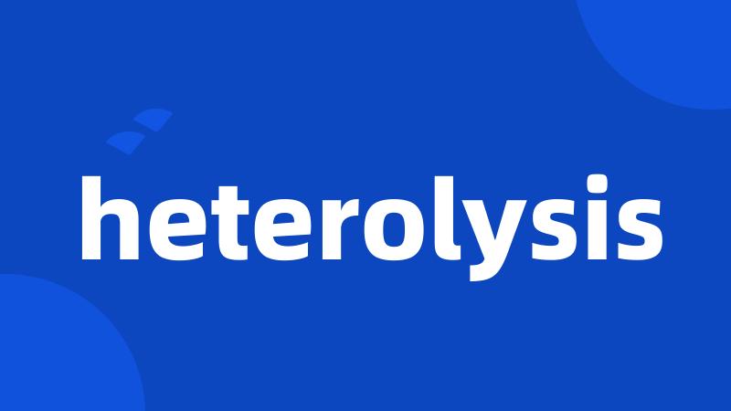 heterolysis