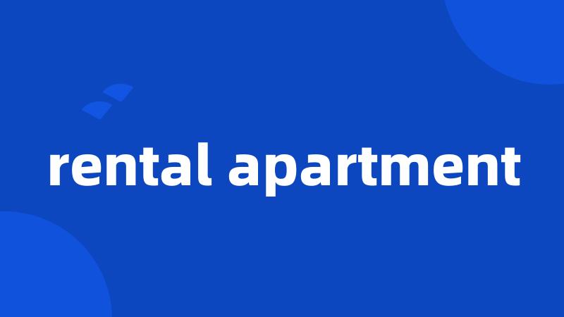 rental apartment
