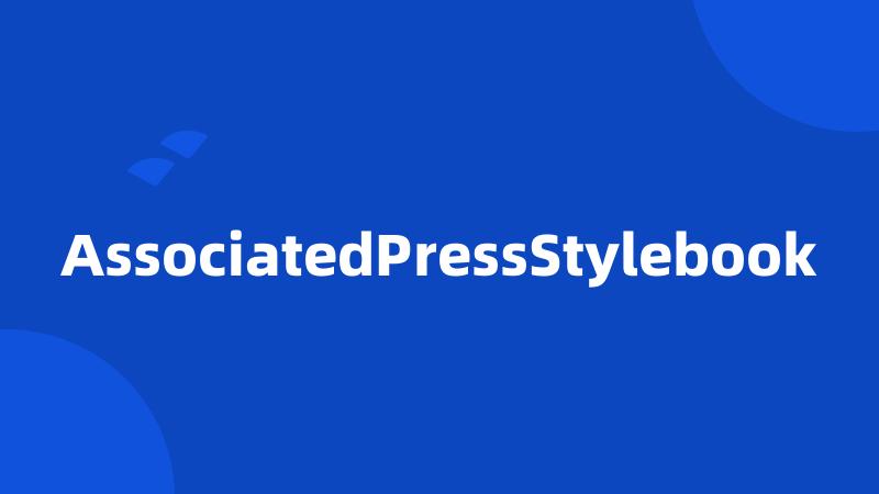 AssociatedPressStylebook