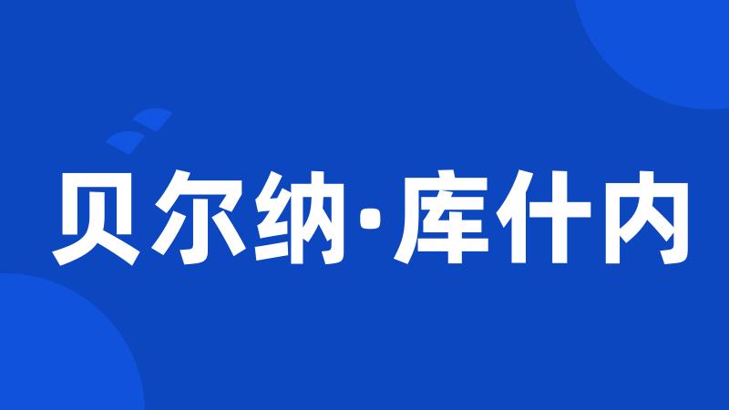 贝尔纳·库什内