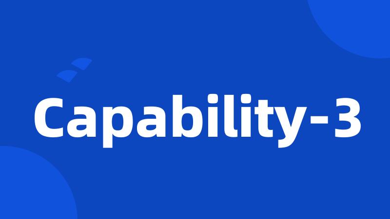 Capability-3