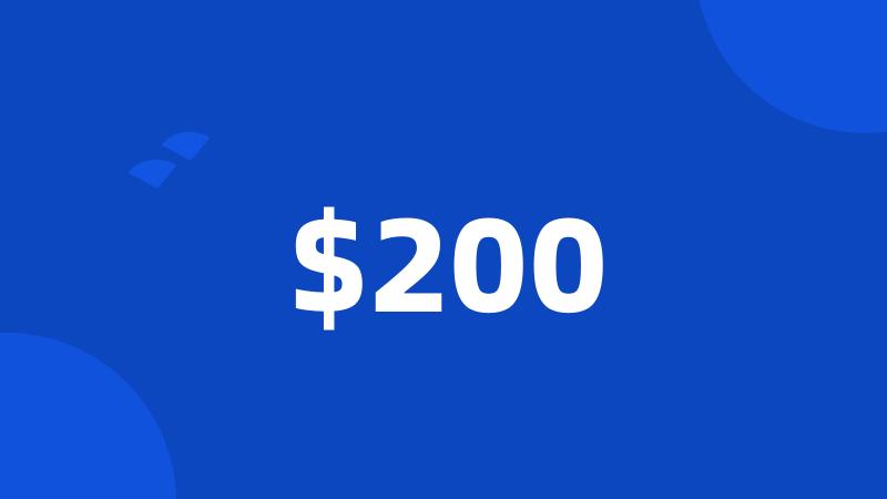 $200