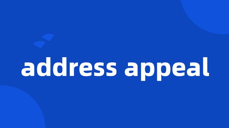 address appeal