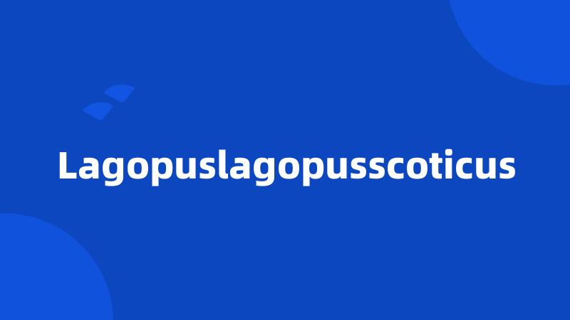 Lagopuslagopusscoticus