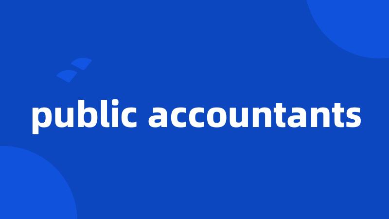 public accountants