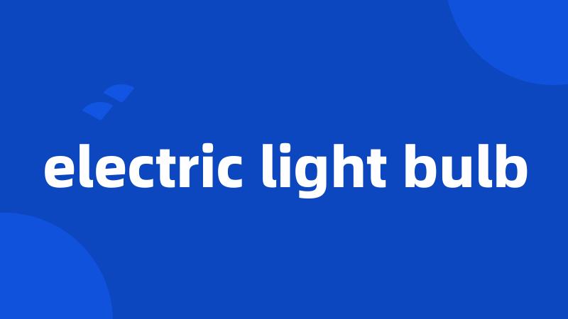 electric light bulb