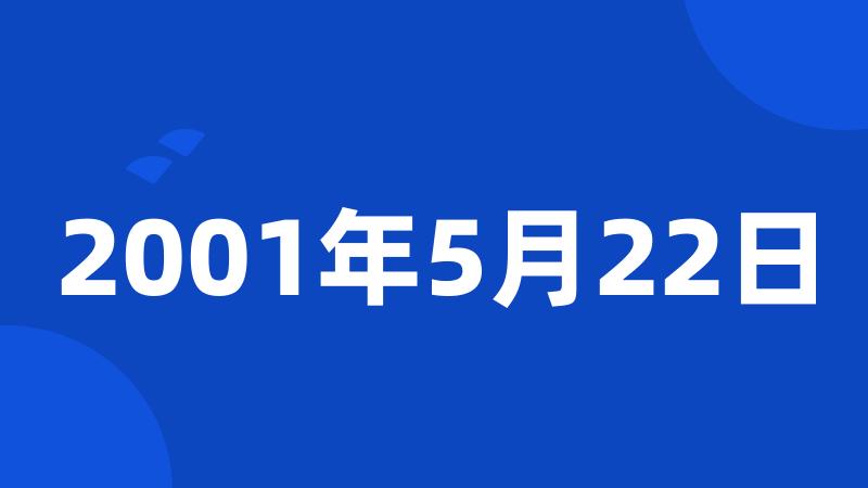 2001年5月22日