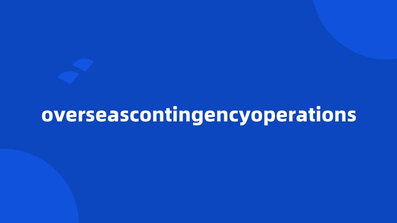 overseascontingencyoperations