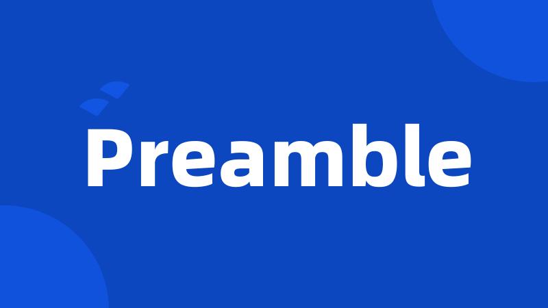 Preamble