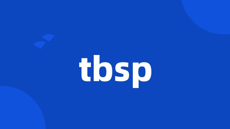 tbsp