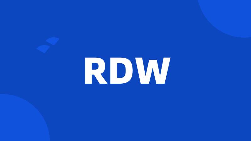 RDW