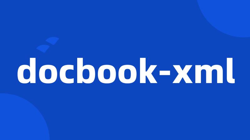 docbook-xml