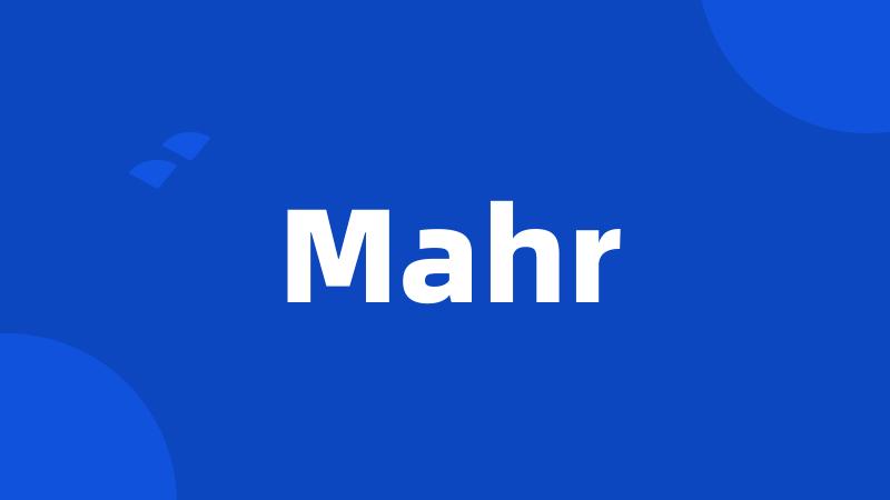 Mahr