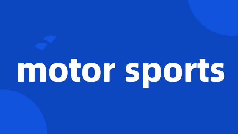 motor sports