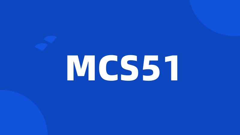 MCS51