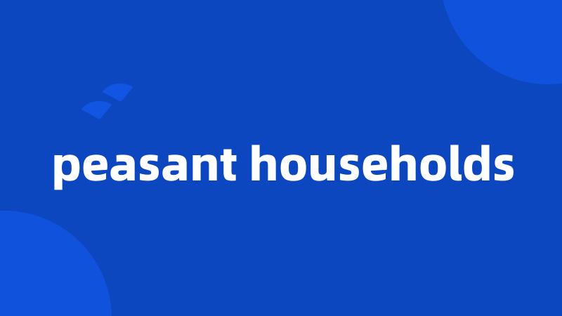 peasant households