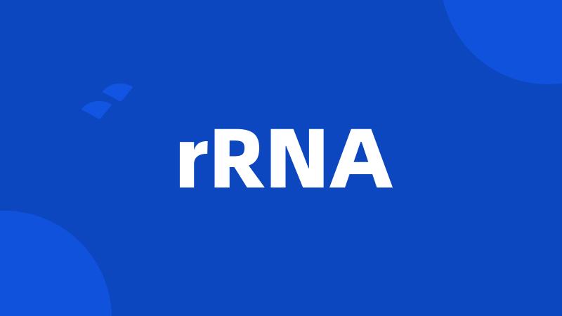 rRNA