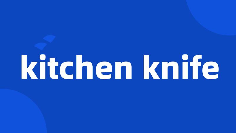 kitchen knife