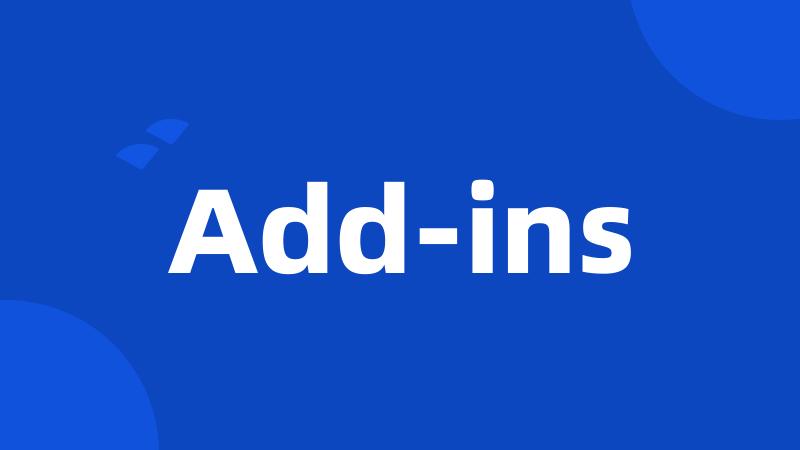 Add-ins