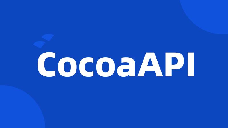 CocoaAPI