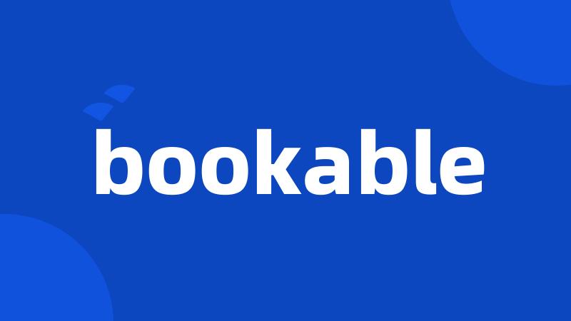 bookable