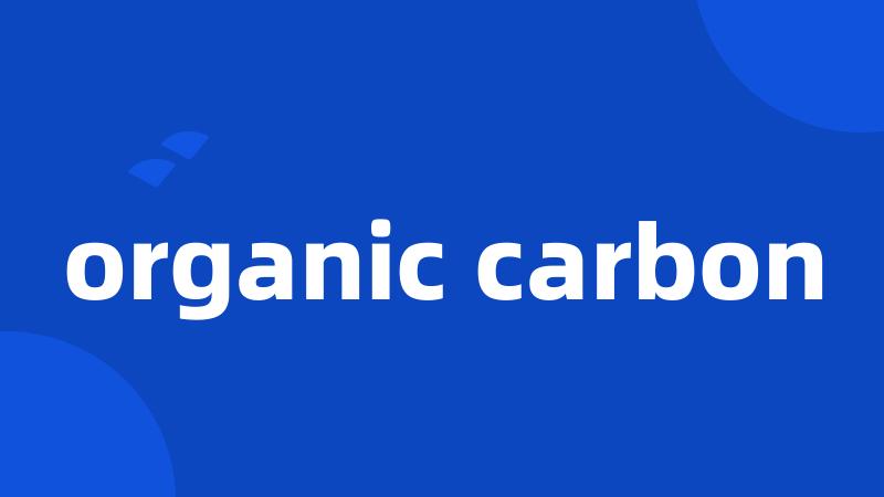 organic carbon
