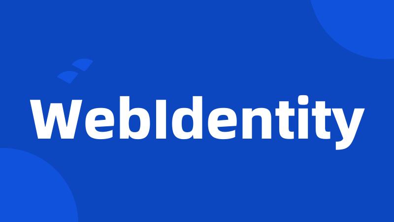 WebIdentity