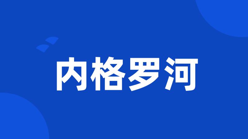 内格罗河