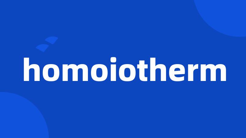 homoiotherm