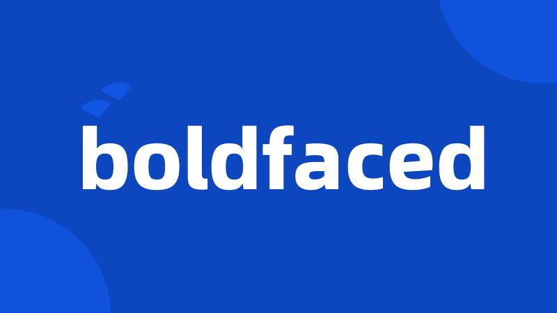 boldfaced