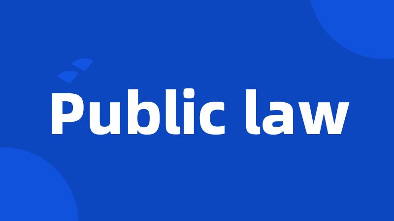 Public law