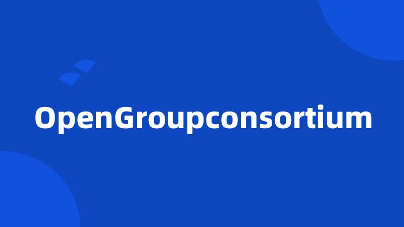 OpenGroupconsortium