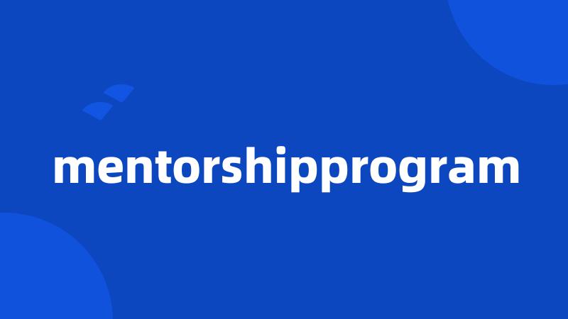 mentorshipprogram