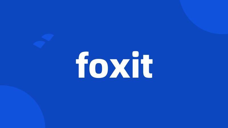 foxit