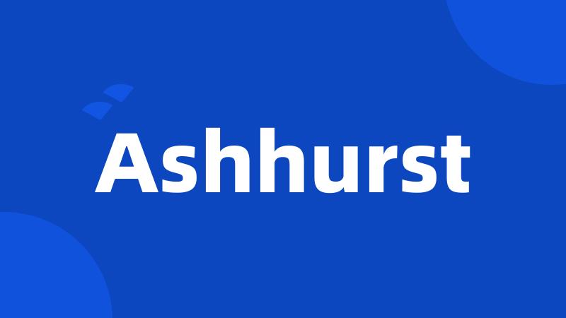 Ashhurst