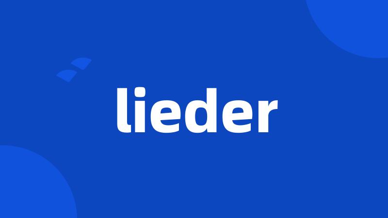 lieder