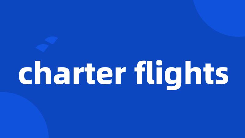 charter flights