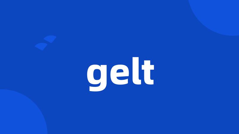 gelt